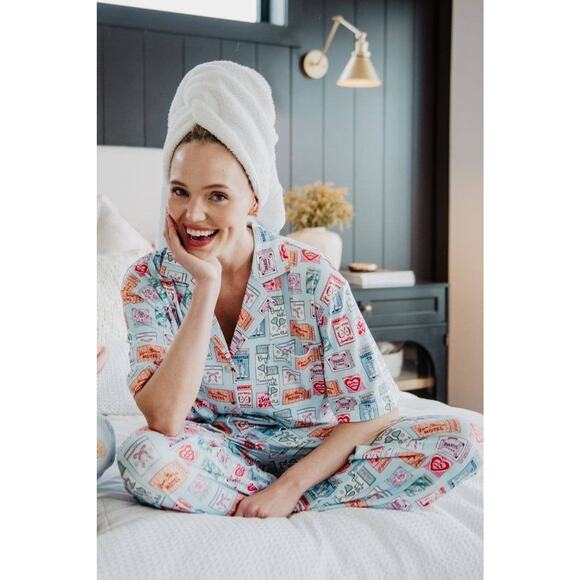 Katydid Traveling Matchbook Pajama Pants Set - Picture 4 of 7